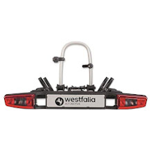 Westfalia rear-mounted bike rack