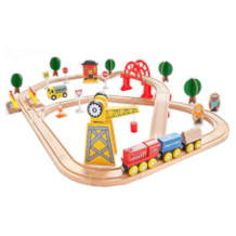 Tiny Land wooden train set