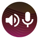 Speaker and microphone icon