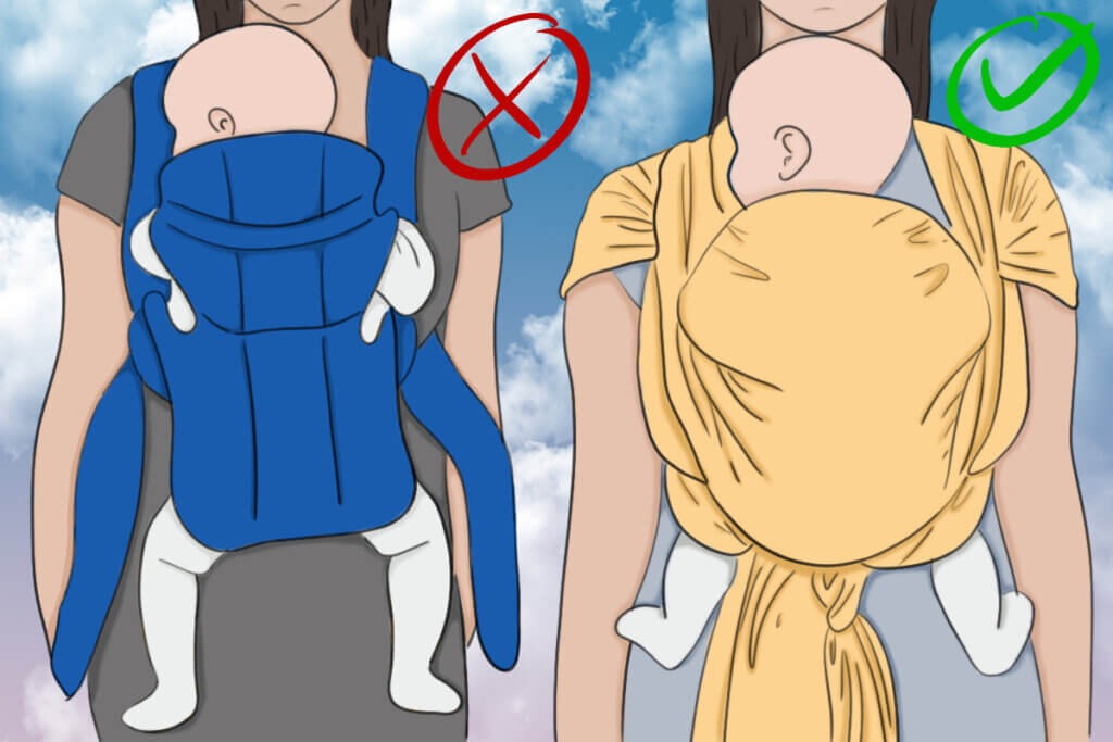 Baby carrier posture
