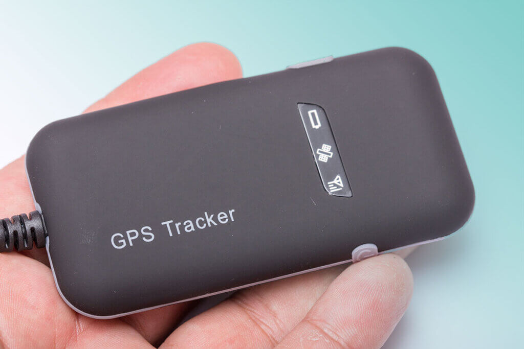 GPS tracker in hand