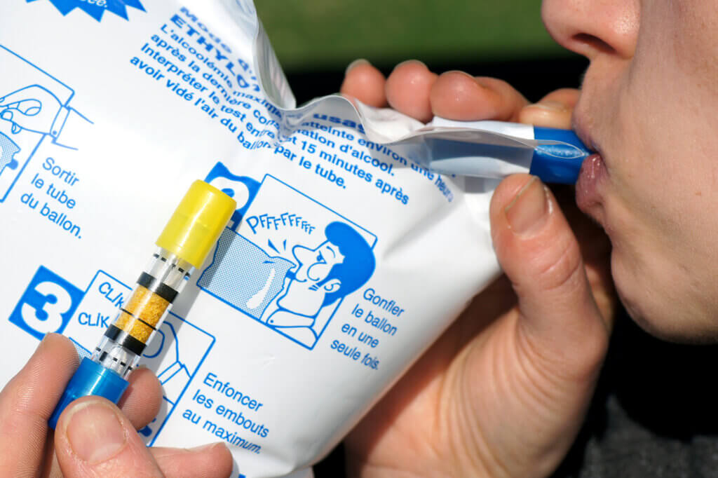 alcohol test in bag form