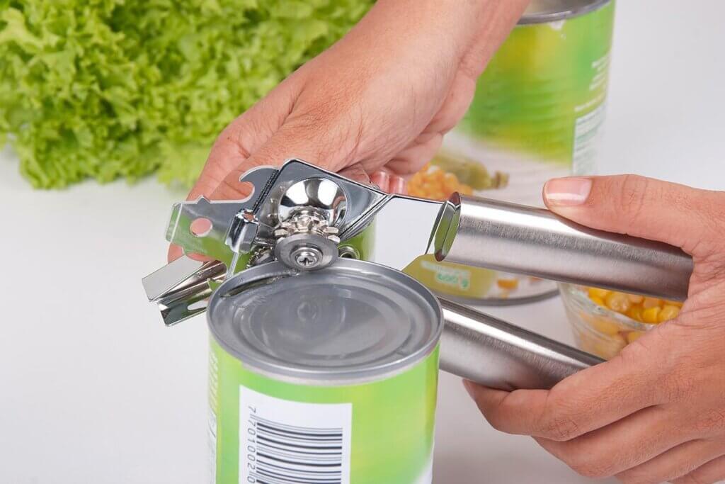 can opener in use