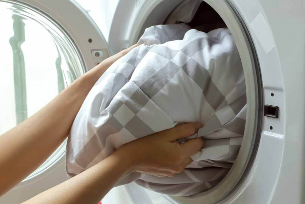 duvet in washing machine