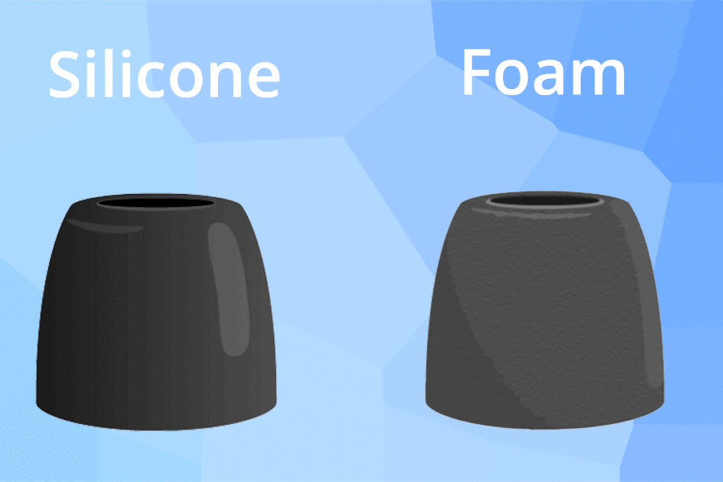 silicone and foam