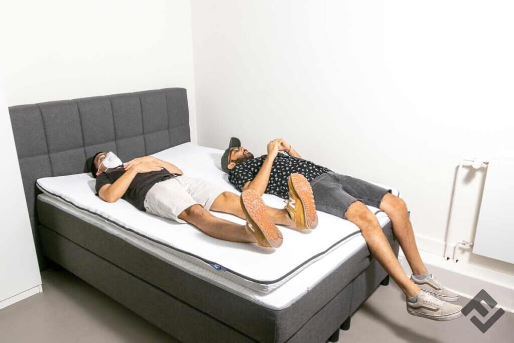 two men on the bed