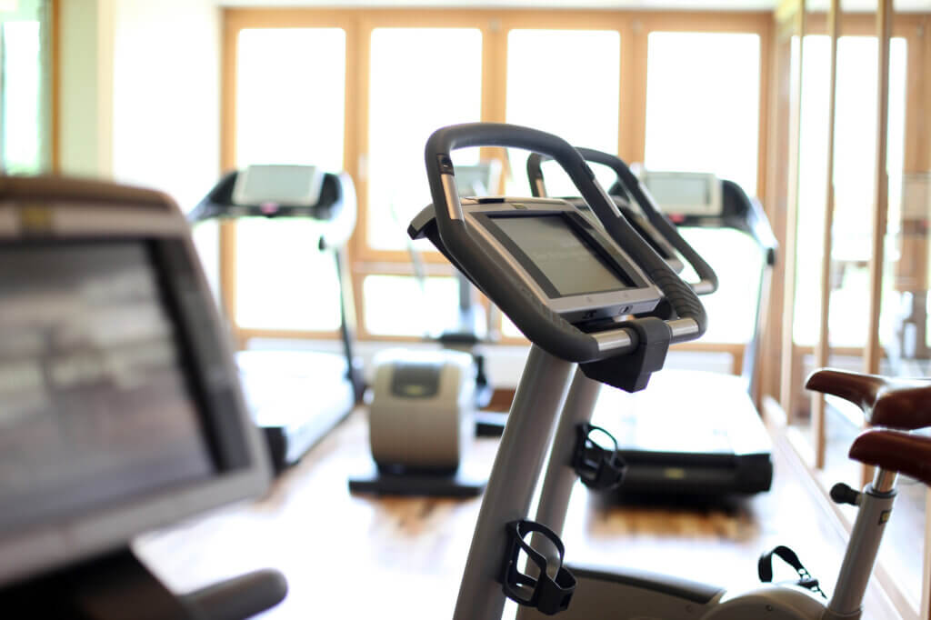 exercise bike in gym