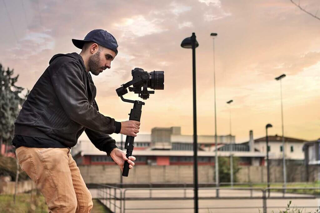 Man holding gimbal