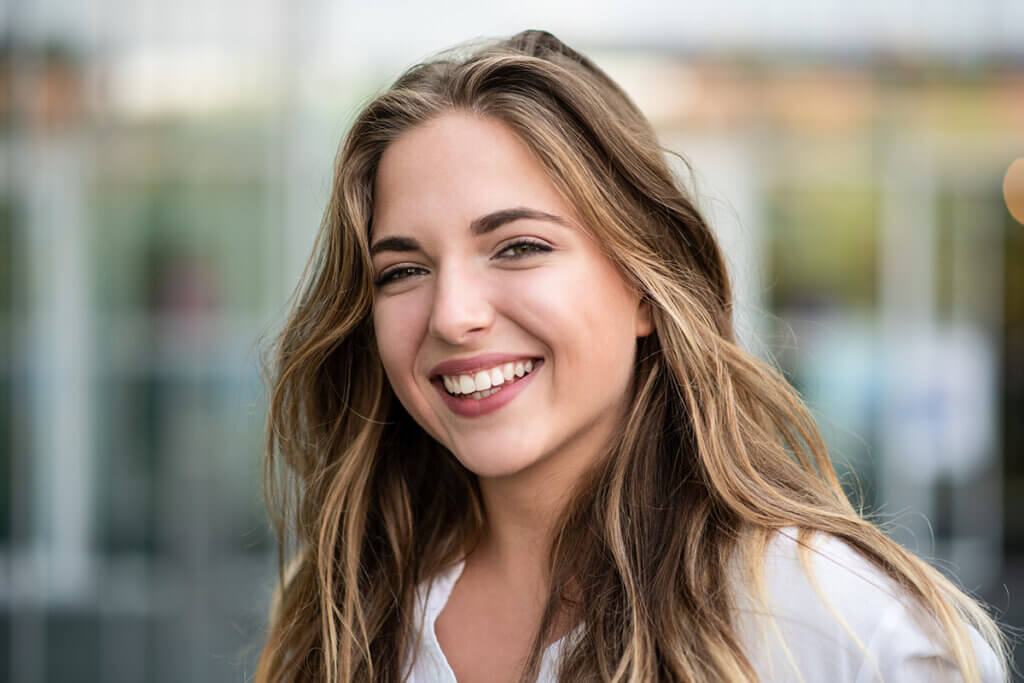 Woman with long hair