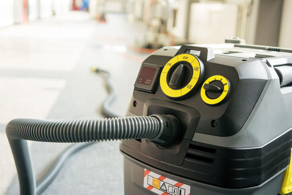 Close-up industrial vacuum cleaner