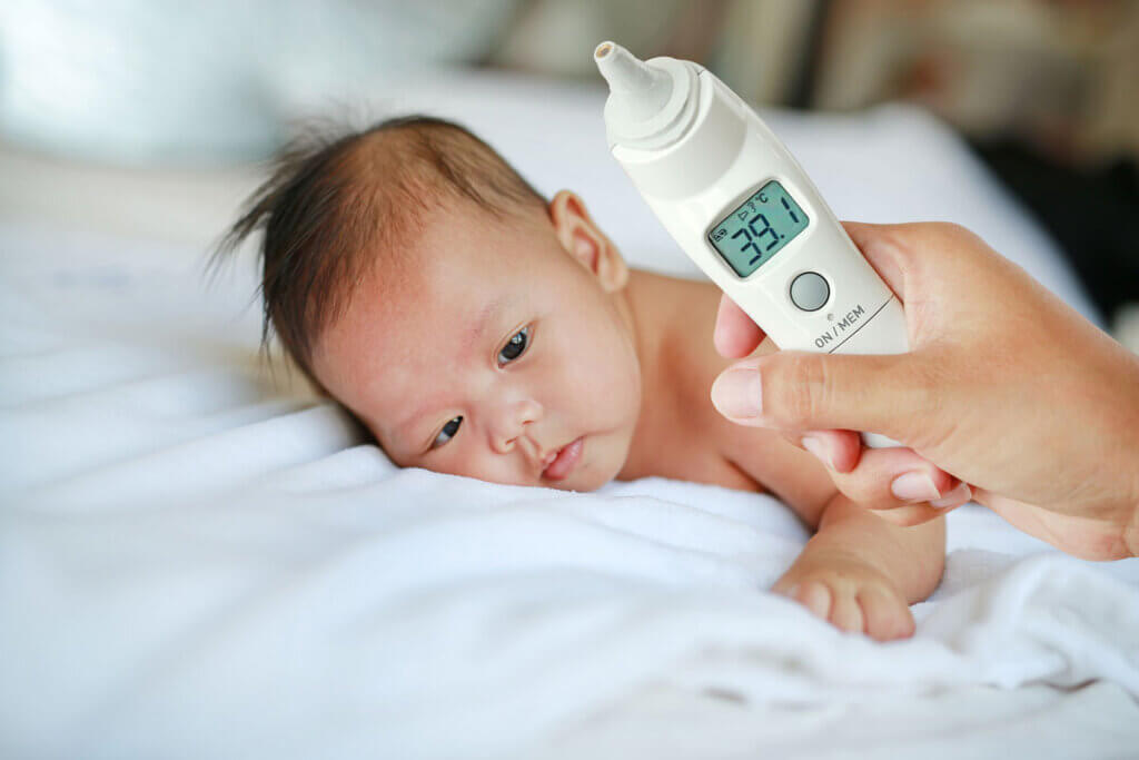 ear thermometer and baby