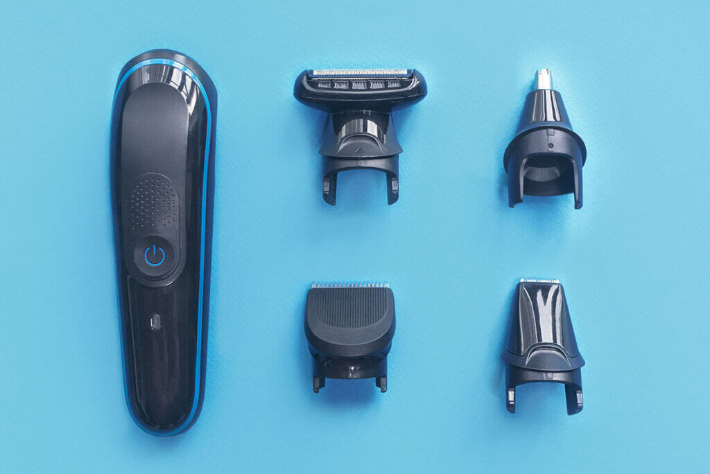 electric trimmer with different attachments