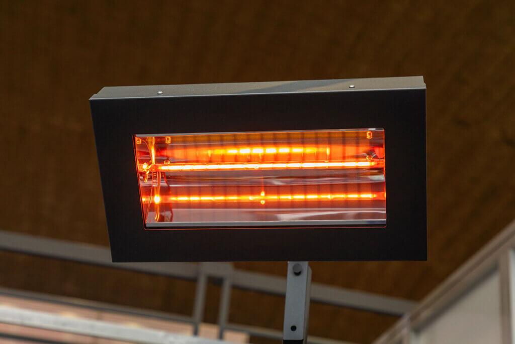 infrared radiant heater in room