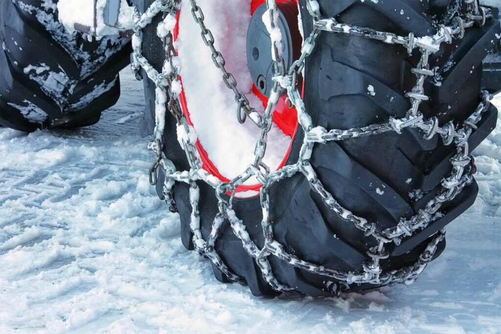 tractor tires with snow chains