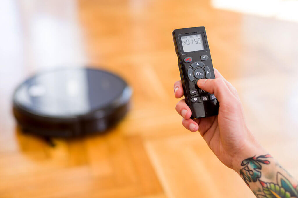 vacuum mop robot with one remote control