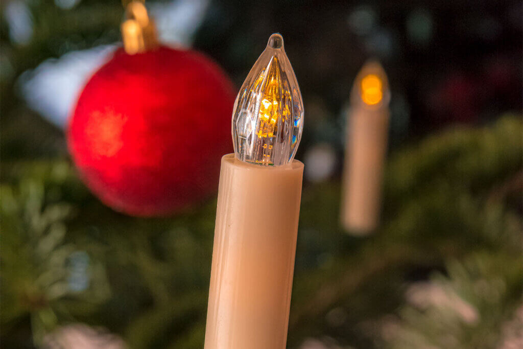 Close-up of an electric candle